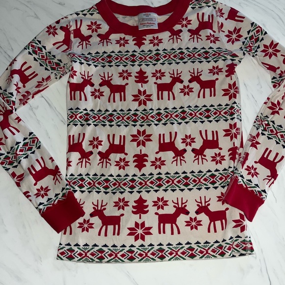 Hanna Andersson winter reindeer pajamas 150 12 pj's xmas - Picture 4 of 5